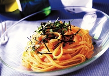 Mentaiko to ika no wafu spaghetti (cold)