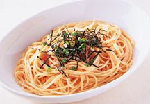 Kizami nori to tarako no wafu spaghetti 