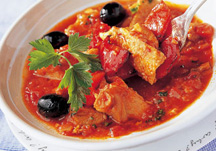 Spanish-style Tomato-Simmered Chicken