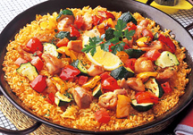 Roast Chicken & Grilled Vegetable Paella