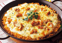 Doria-Style Shrimp, Chicken, and 5 Assorted Cheeses Paella