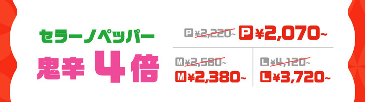 �Z���[�m�y�b�p�[ �S�h�S�{
		�����㉿�i P�T�C�Y2,070�~(�ō�)���� M�T�C�Y2,380�~(�ō�)���� L�T�C�Y3,720�~(�ō�)����