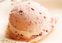 Strawberry and chocolate chip ice-cream