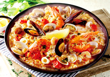 Mega seafood paella