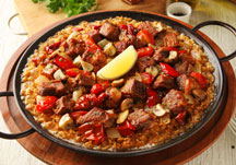 [1.5 times portion steak] Super delicious beef steak paella	