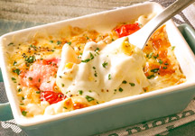 Penne Gratin with Buffalo Mozzarella and Prosciutto