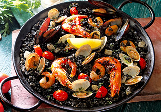 漁師風イカスミのパエリア メニュー 宅配パエリアのビバパエリア Viva Paella